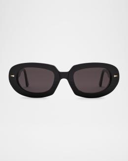 Aureum Collective Como Twisted Acetate Oval Sunglasses  display picture 1