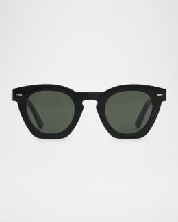 AHLEM Villette Acetate & Nylon Rectangle Sunglasses | Neiman
