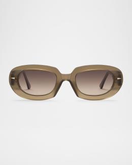 Aureum Collective Como Twisted Acetate Oval Sunglasses  display picture 2