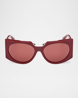 Max Mara Spark 5 Acetate Round Sunglasses | Neiman Marcus