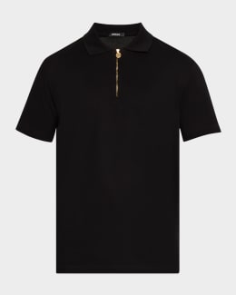 シャツ/ブラウス(長袖/七分) leinwande Intarsia Knitted Polo Versace Men's Embroidered Intarsia Wool Knit Polo Shirt | Neiman