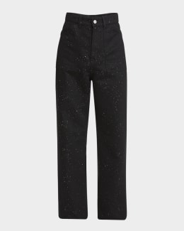 Saint Laurent Men's Loose-Fit Faded Denim Jeans | Neiman Marcus
