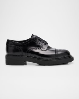 Valentino Garavani Men's Gentleglam Calfskin Derby Shoes