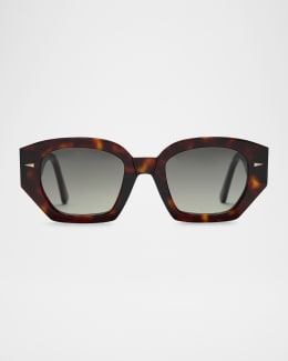 AHLEM Lombards Acetate & Nylon Oval Sunglasses | Neiman Marcus