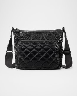 MZ WALLACE ブラック マザーズバッグ Large Crosby Lock Quilted Crossbody Bag in Black | MZ Wallace
