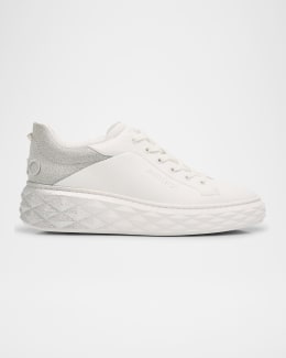 靴 momoJIMMY CHOO 764391 Jimmy Choo Diamond Leather Low-Top Sneakers | Neiman Marcus