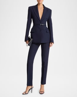 Khaite Crittan Single-Breasted Jacket | Neiman Marcus