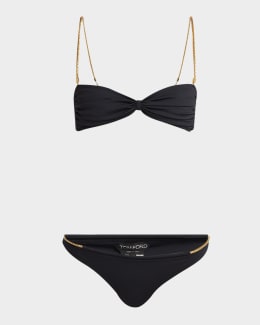 TOM FORD Floral-Print Buckle Triangle Bikini Set | Neiman Marcus