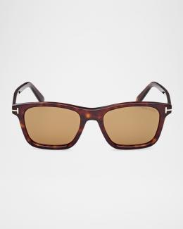 TOM FORD Men's Raoul Gradient Tortoiseshell Aviator Sunglasses