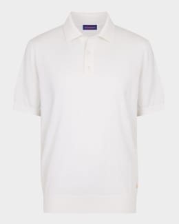 Emporio Armani Men's Solid Jersey-Stretch Polo Shirt | Neiman Marcus