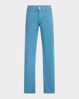 パンツ Giorgio Armani Mint Green Satin Pant Giorgio Armani Men's Cotton-Silk Stretch Pants | Neiman Marcus