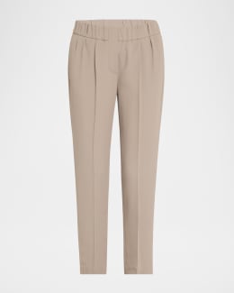 Khaite Trenton Drawstring Sheer Pants | Neiman Marcus