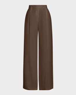 Ralph Lauren Collection Daria Linen Wide-Leg Pants | Neiman