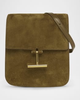 THE ROW Nu Twin Mini Crossbody in Suede | Neiman Marcus