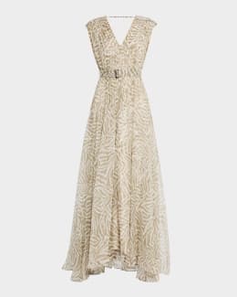 LORO PIANA ワンピース Callie linen crepe maxi dress1011825 Callie linen crêpe maxi dress in beige - Loro Piana | Mytheresa