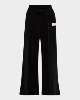 【Veronica Beard】 Leboneワイドレッグベルベットパンツ Lebone Pant in Black | Veronica Beard