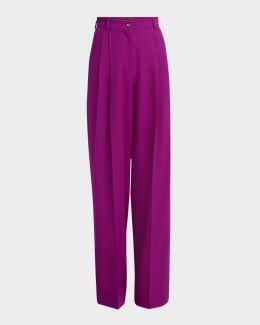 Brunello Cucinelli Pleated Straight-Leg Ankle Chino Pants