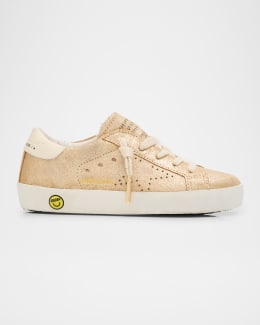 Golden Goose Girl's Ballstar Glitter Dual-Grip Sneakers