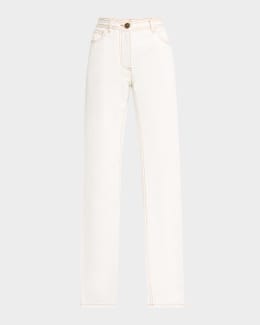 THE ROW Tarley Straight Light Wash Jeans | Neiman Marcus