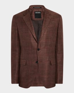 dunhill Men's Wool and Cashmere Glen Check Sport Coat