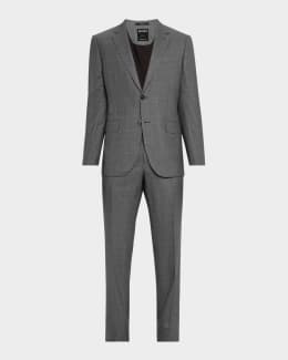 スーツ Ermenegildo Zegna 15 milmil 15 Suits 48 Ermenegildo Zegna Steel Blue 15 MilMil 15 Windowpane Suit