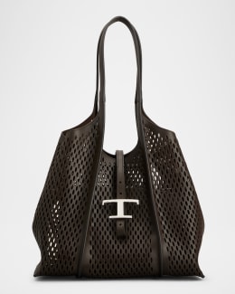ハンドバッグ Mini crochet and leather tote bag Jordi Small Hand-Crocheted and Leather Tote Bag | Michael
