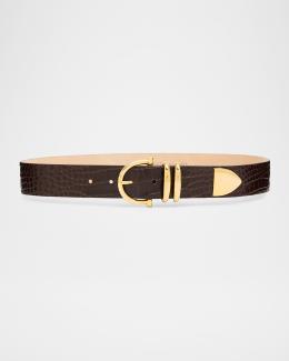 Streets Ahead Leather Belt | Neiman Marcus display picture 1