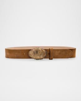 Streets Ahead Leather Belt | Neiman Marcus display picture 3