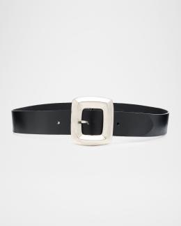 Streets Ahead Leather Belt | Neiman Marcus display picture 3