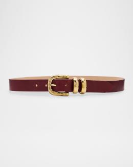 Streets Ahead Leather Belt | Neiman Marcus display picture 1
