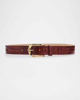 Streets Ahead Leather Belt | Neiman Marcus display picture 3