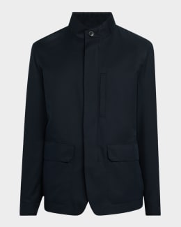 Emporio Armani Men's Nylon Four-Pocket Car Coat | Neiman Marcus