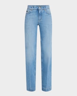 【Stella McCartney】チェーンミッドライズ ストレートジーンズ Stella McCartney】チェーンミッドライズ ストレートジーンズ