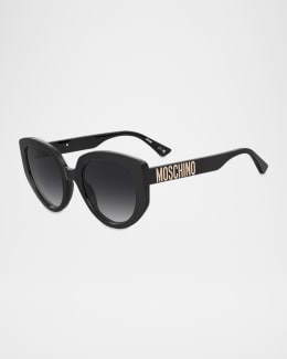 Moschino Logo Acetate Cat-Eye Sunglasses | Neiman Marcus