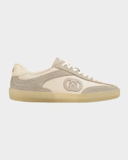 Gucci GG Embossed Leather Low-Top Sneakers | Neiman Marcus
