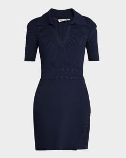 ◆SIMKHAI◆Patricia Polo Ribbed Mini Dress◆ SIMKHAI Patricia Polo Ribbed Mini Dress | Neiman Marcus