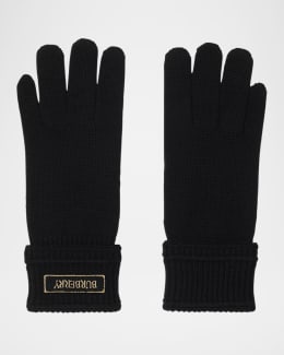 Burberry Men s Embroidered EKD Knit Gloves Neiman Marcus