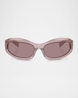 小物 miu Miu Miu Gradient Metal Oval Sunglasses | Neiman Marcus