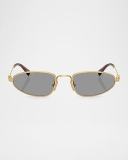 小物 miu Miu Miu Gradient Metal Oval Sunglasses | Neiman Marcus