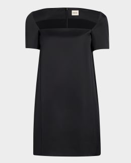 Khaite Winona Paneled Mini Dress | Neiman Marcus
