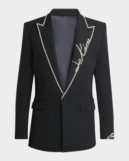 TOM FORD Men's Shelton Velvet Faille Cocktail Jacket TOM FORD Men's Shelton Velvet Faille Cocktail Jacket