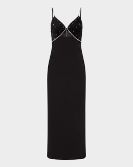 REBECCA VALLANCE Antonella Puff-Sleeve Sweetheart Midi Dress