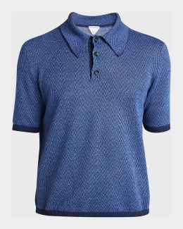 Tシャツ・カットソー BOTTEGA VENETA Bottega Veneta String Linen Knit Polo Bottega Veneta Light Weight Linen Knit Polo In String | ModeSens