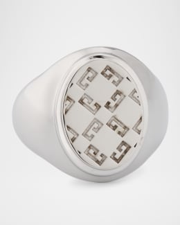 Givenchy Men's 4G Silvery Stud Earrings | Neiman Marcus