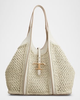トートバッグ Tod'S Small Shopping Bag Tod's Mini Crochet Shopping Tote Bag | Neiman Marcus