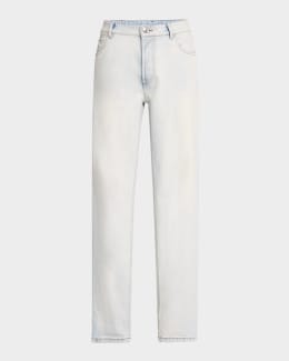 デニム・ジーパン BRUNELLO CUCINELLI 'Contemporary Loose' jeans White Mid-rise wide-leg jeans in white - Brunello Cucinelli