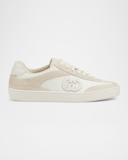 Gucci GG Embossed Leather Low-Top Sneakers | Neiman Marcus