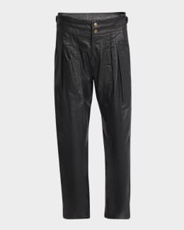 【関送込】CHLOE◆PANTS Chloe Cotton Drill Cropped Wide-Leg Trousers | Neiman Marcus