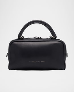 【関税＆送料込み】Brunello Cucinelli 'Essence' Small Handb Brunello Cucinelli Essence Mini Monili Velour Top-Handle Bag