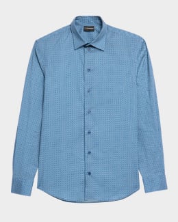 トップス GIORGIO ARMANI PIPING BAND COLLAR SHIRT Giorgio Armani Men's Striped Band-Collar Sport Shirt